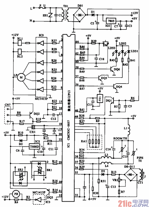 海尔空调电路图（海尔空调电路图解）-图1